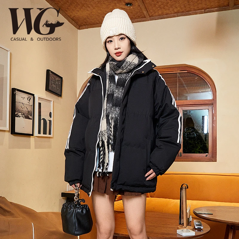 未谷男装保暖纯色棉衣棉服情侣休闲韩版潮流秋冬时尚外套9880-DB