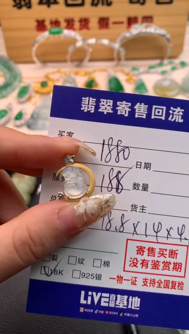 【闪购商品】翡翠颈饰18K金镶嵌21009952