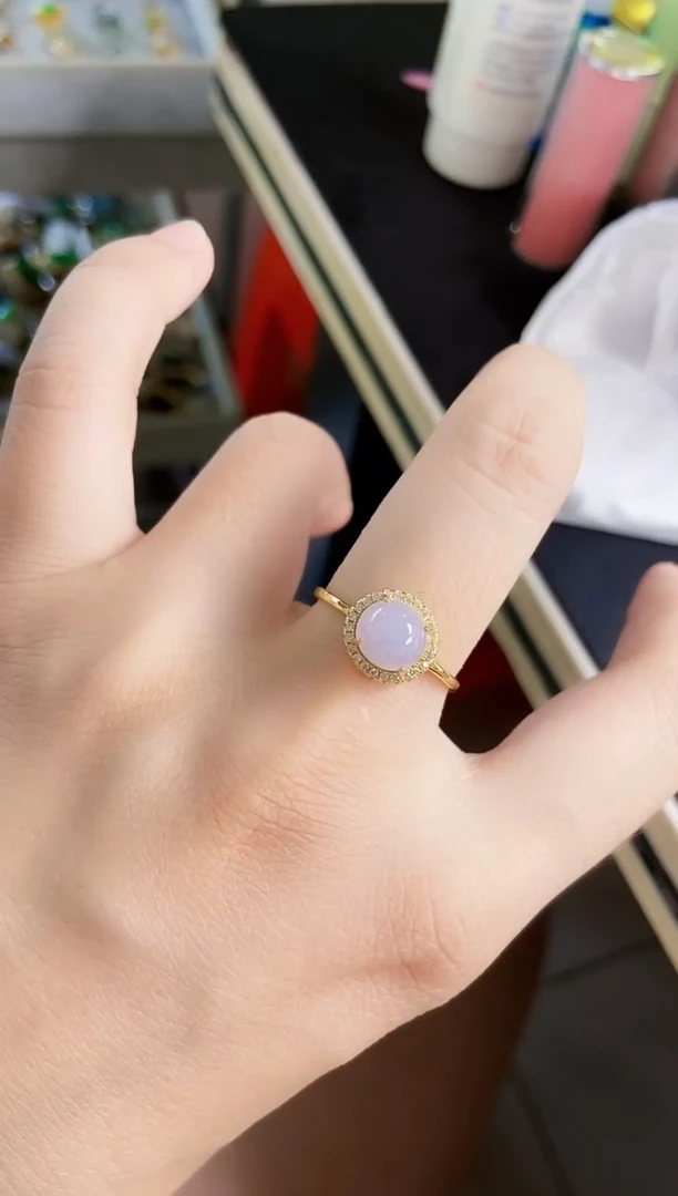 翡翠戒指银S925镶嵌211