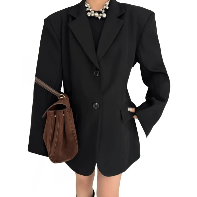 「主播推荐春季新款」60813款露背西装外套