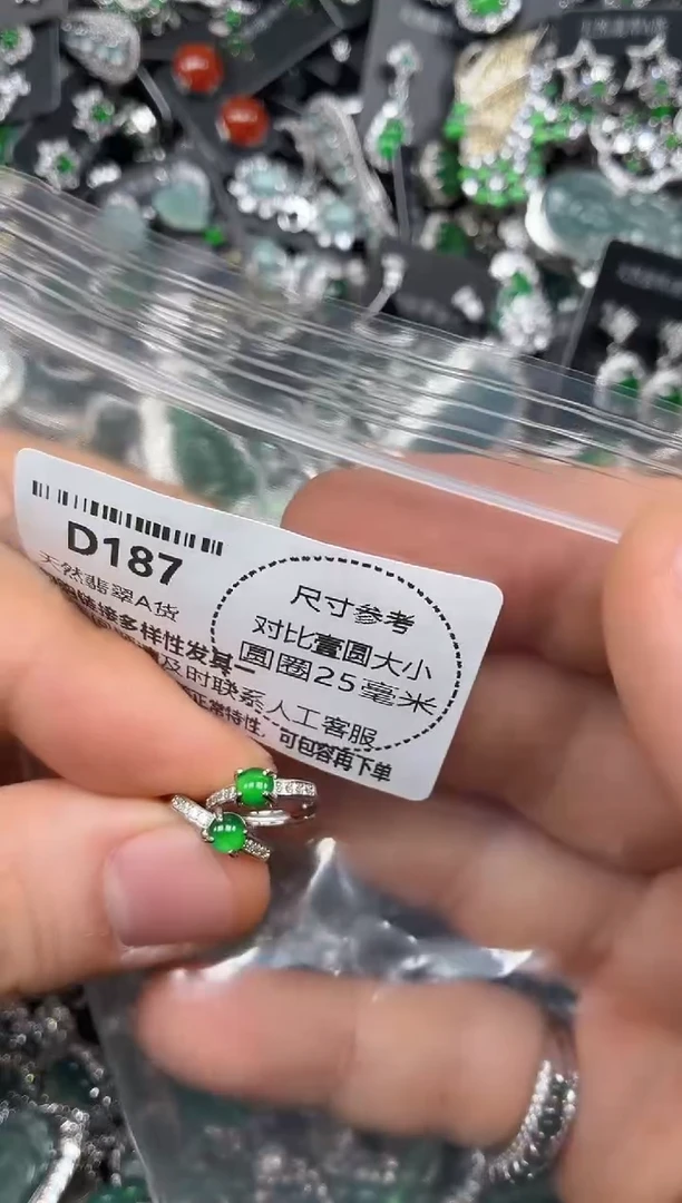 颈饰未镶嵌翡翠D187耳扣