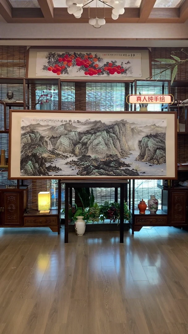 国画国画纯手绘纯实木205*85cm