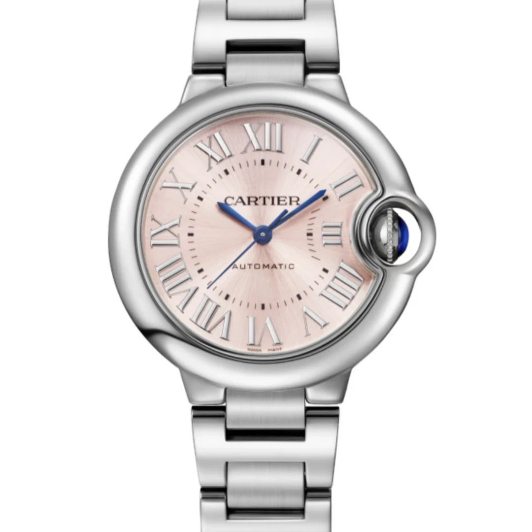 99新 Cartier/卡地亚 蓝气球WSBB0068 33粉盘 机械女款表 24年