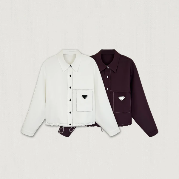 BSL 3003简约翻领明线撞色衬衫