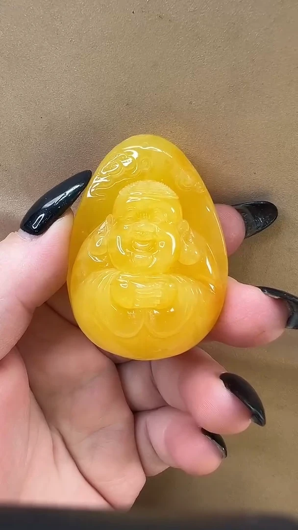 琥珀颈饰未镶嵌吊坠