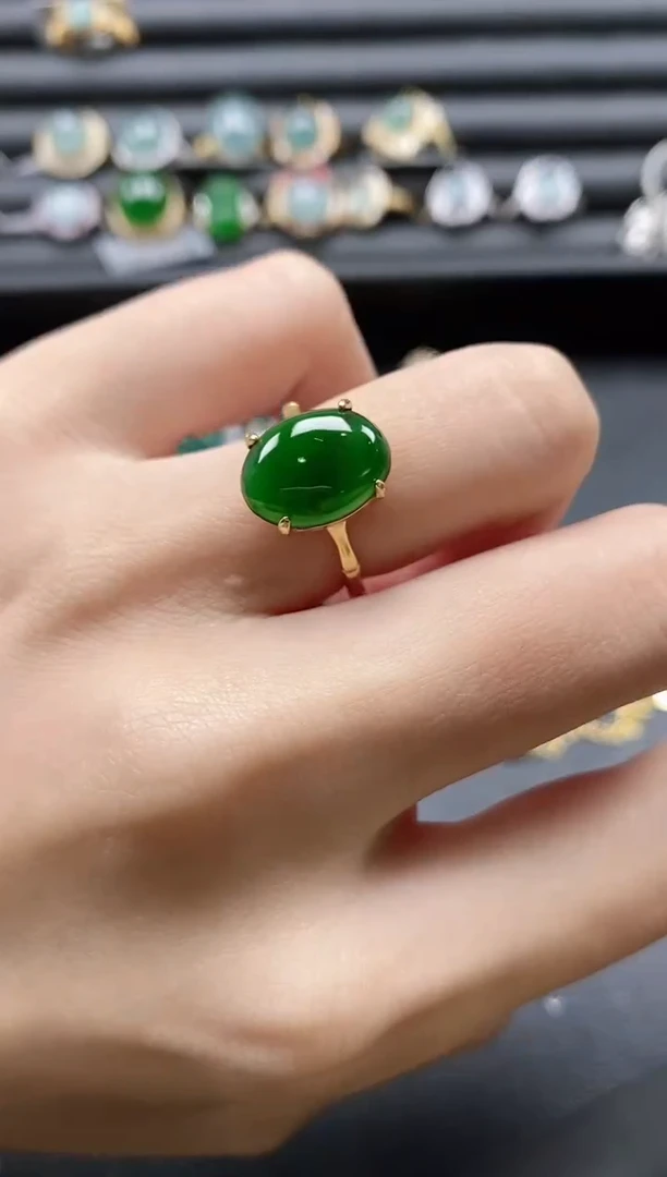 【闪购商品】翡翠戒指银S925镶嵌51151