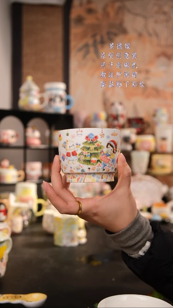 摆件陶旺的可以陶瓷手工手绘设计师款