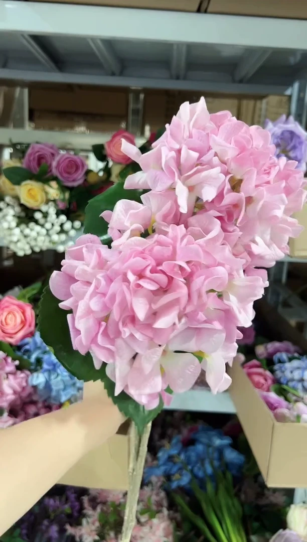 2枝粉色手感保湿绣球
