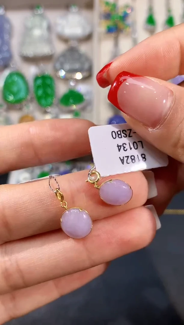 【闪购商品】翡翠18K金镶嵌吊坠(不含链)L0134多样性发其一