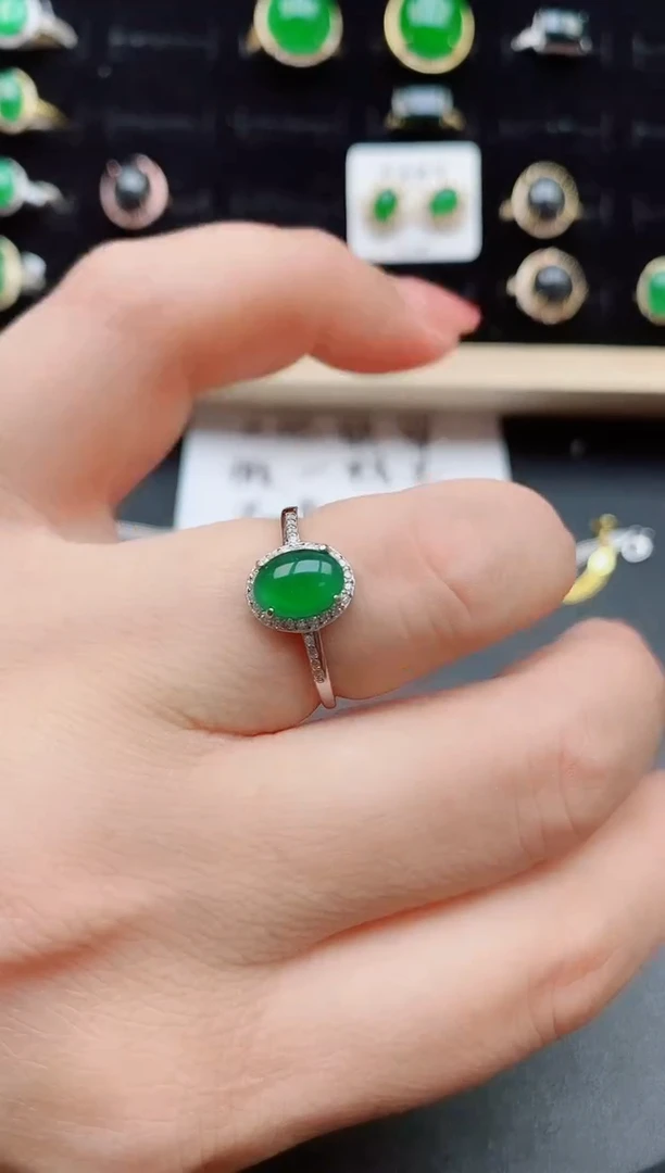 【闪购商品】翡翠戒指银S925镶嵌212121