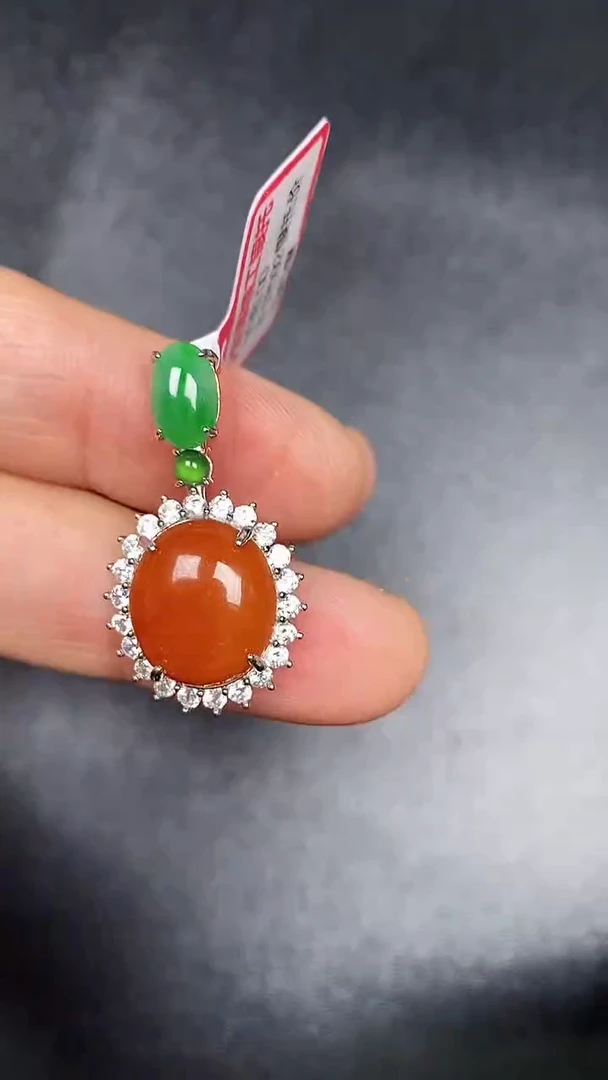 银S925镶嵌戒指翡翠3430