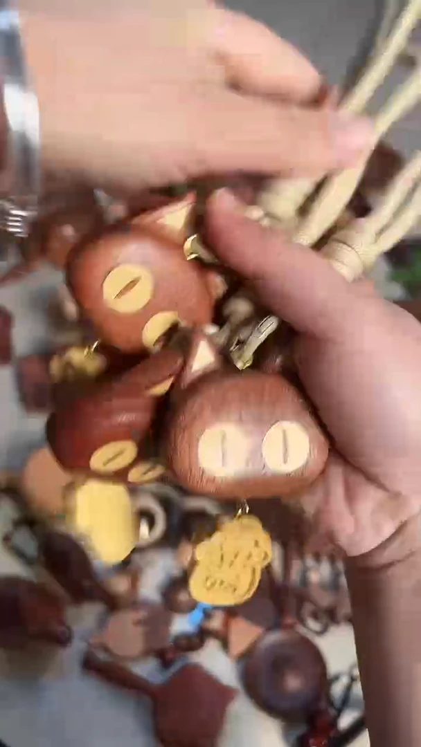 木微瑕乌檀木猫挂件