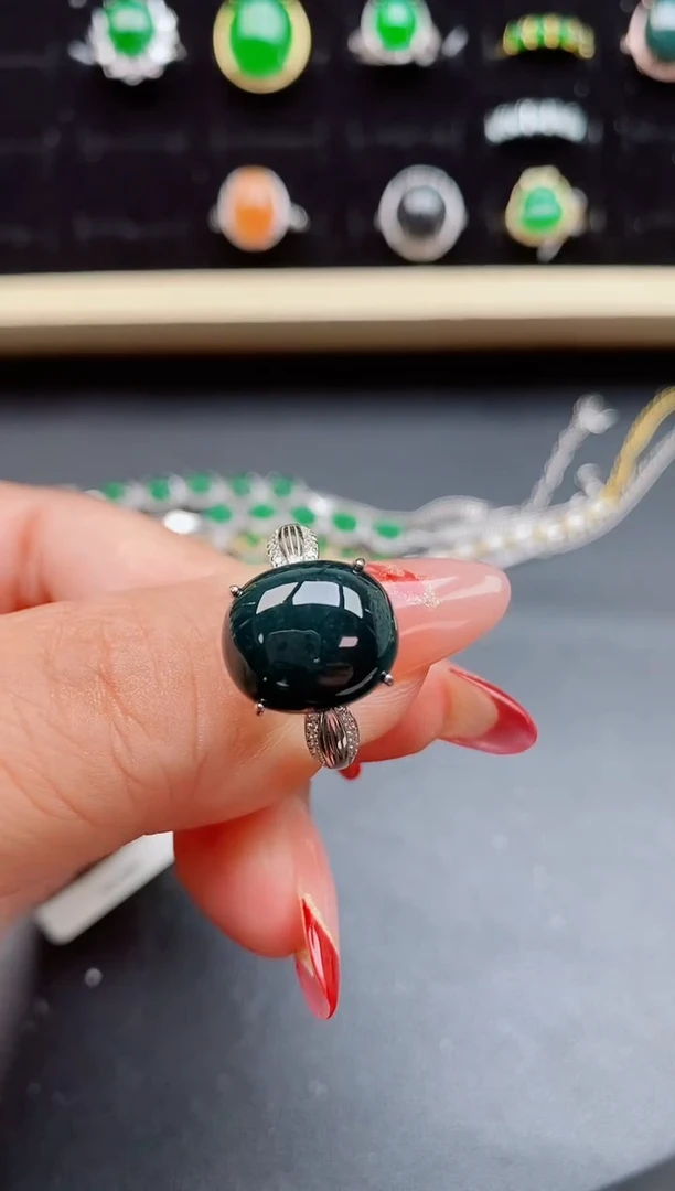 【闪购商品】翡翠戒指银S925镶嵌5080550