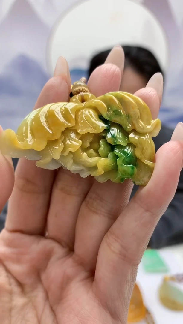 【闪购商品】定制翡翠未镶嵌5060MM-毛货挂件123赠珠链