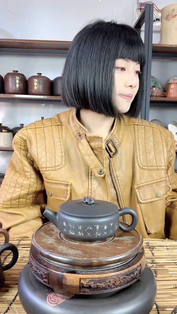 【闪购商品】罐建水紫陶手工彩填壶