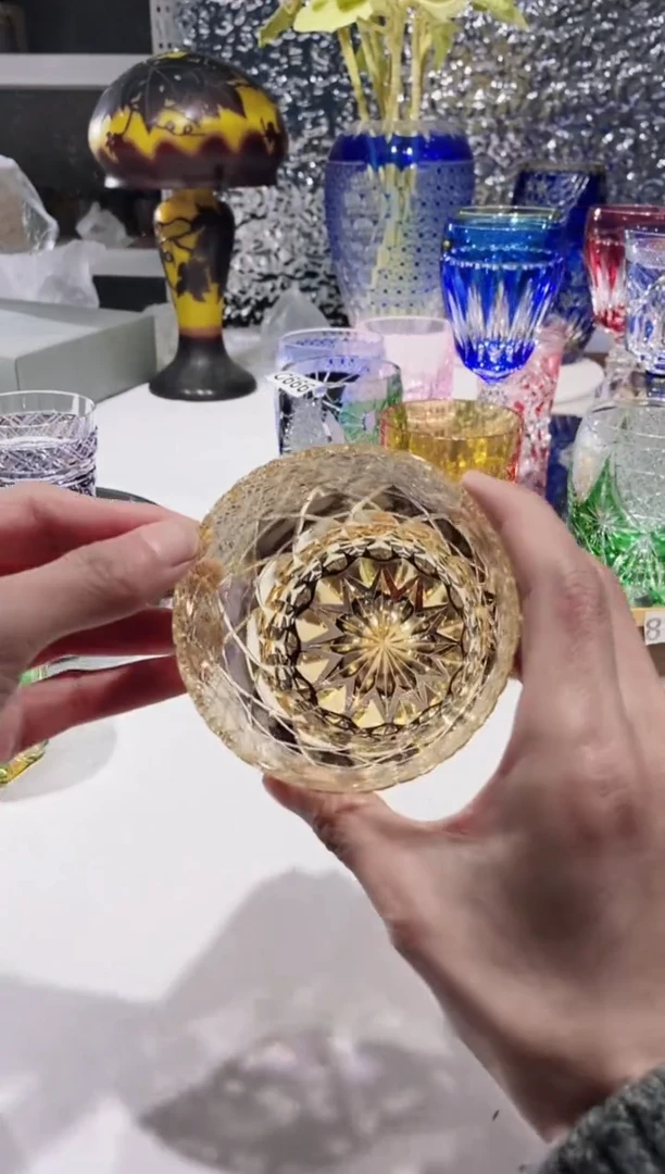 【闪购商品】水晶玻璃无手柄款紫色莹石微瑕