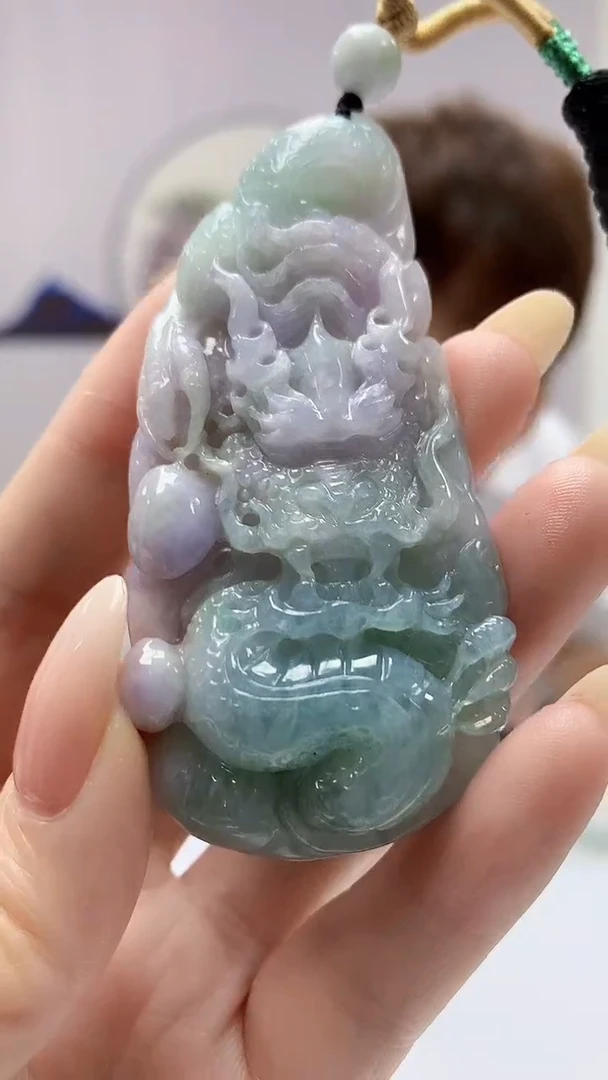 【闪购商品】定制翡翠未镶嵌4868DD-毛货挂件182