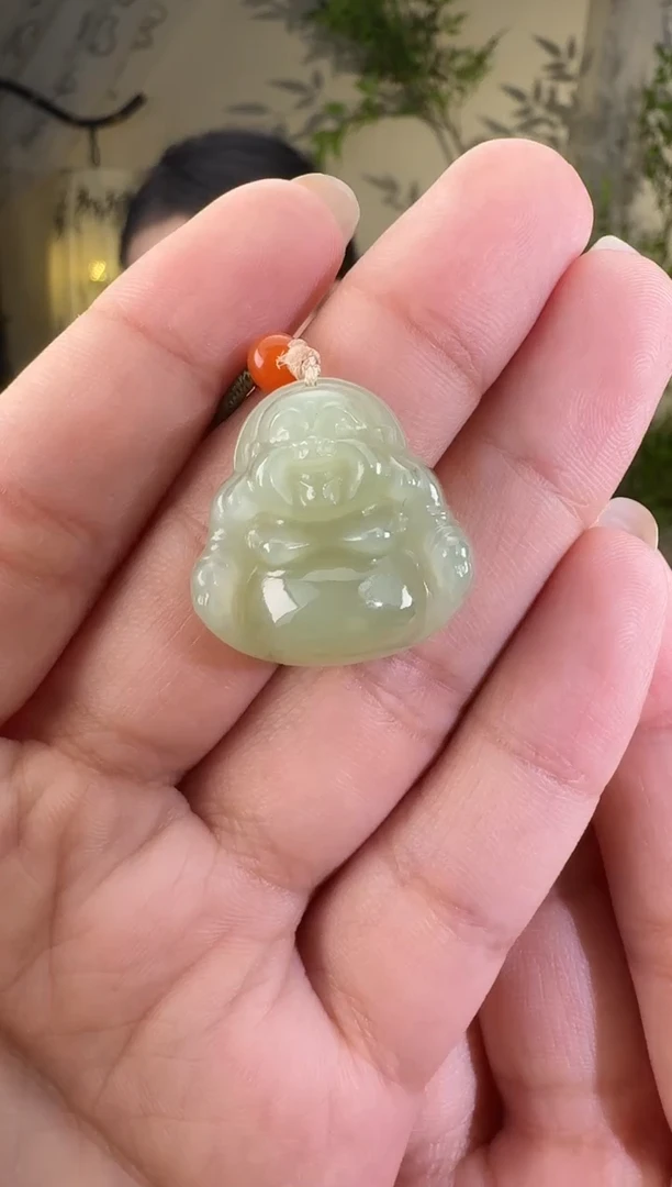 和田玉未镶嵌颈饰22+佛公 xp