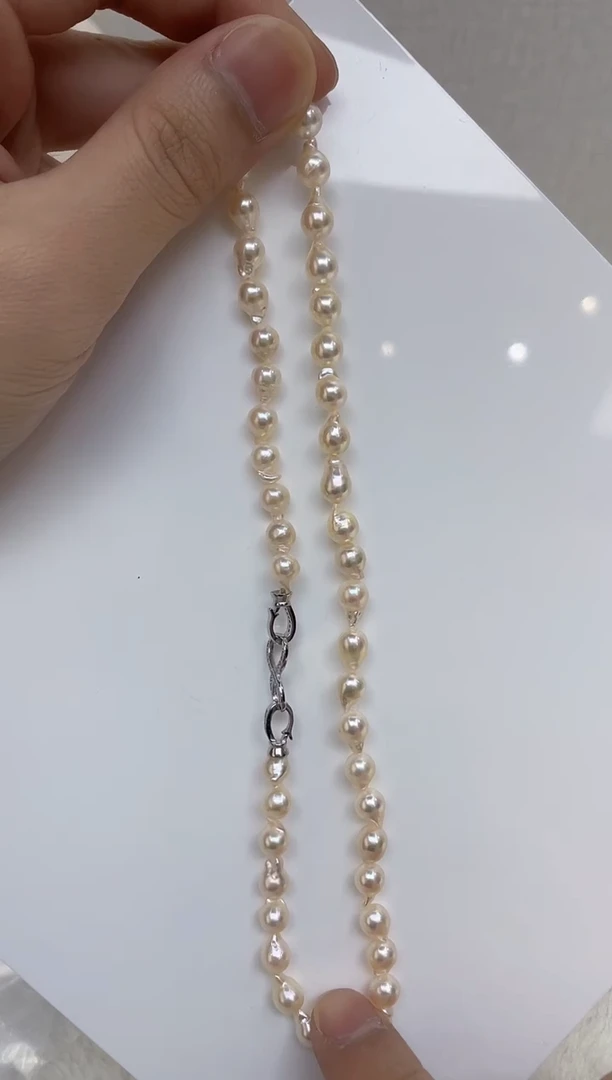 海水珍珠银S925镶嵌颈饰