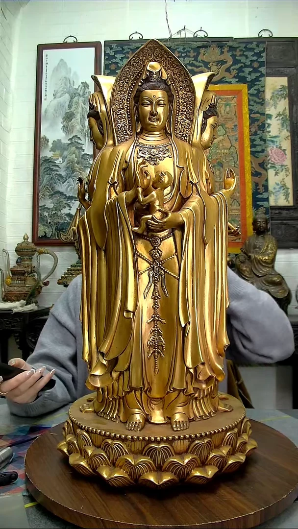 【闪购商品】四面观铜像造像收藏造像音