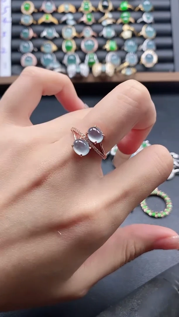 银S925镶嵌戒指翡翠51151