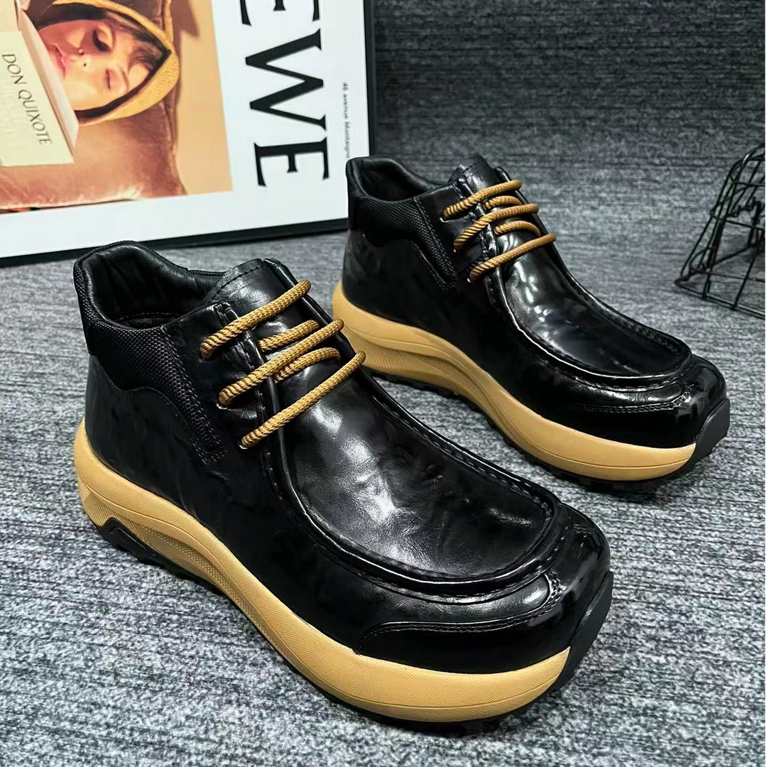 D0098【单棉同款】欧货男士时尚百搭舒适透气超轻底系带休闲潮鞋