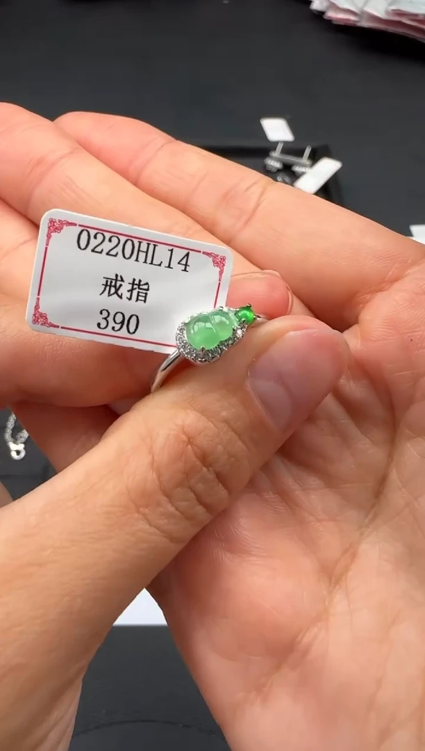 【闪购商品】翡翠戒指银S925镶嵌0220HL14