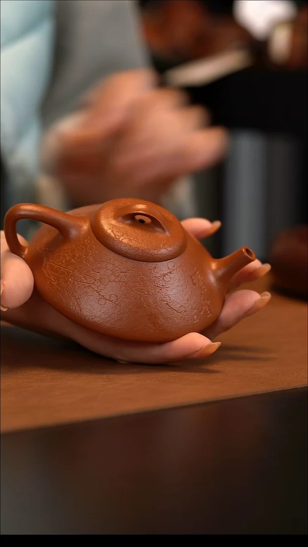 茶壶紫砂0*哥宜兴原矿紫砂壶  朱泥