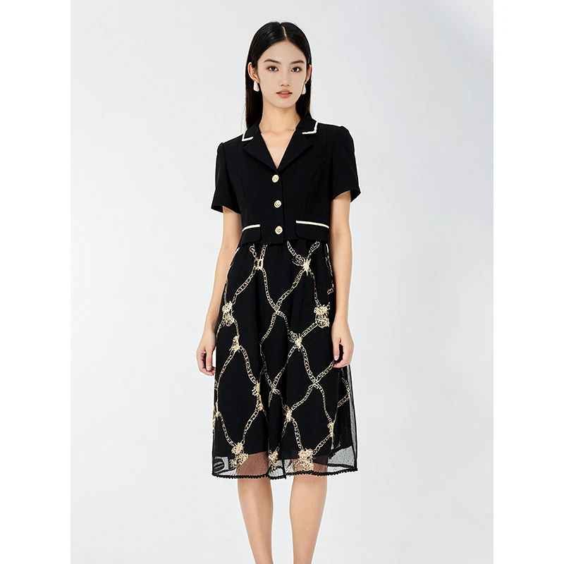 中年妈妈气质连衣裙春夏新款减龄裙子 欧3000P