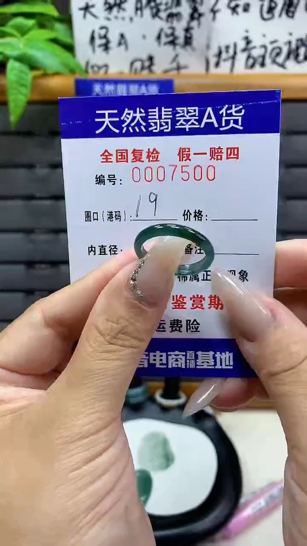【闪购商品】翡翠戒圈未镶嵌天然翡翠A货7500