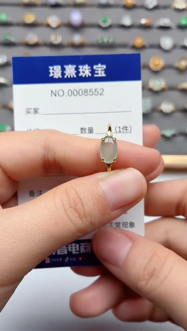 银S925镶嵌戒指翡翠.