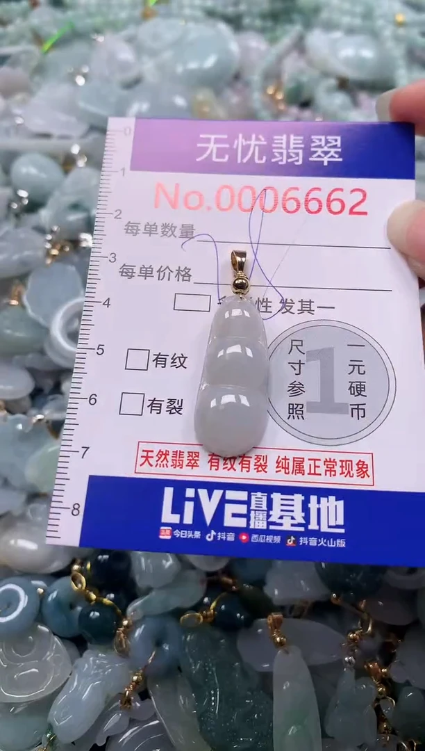 吊坠(不含链)未镶嵌翡翠6662