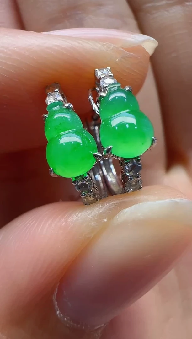 【闪购商品】翡翠耳饰18K金镶嵌多样性团购发一件