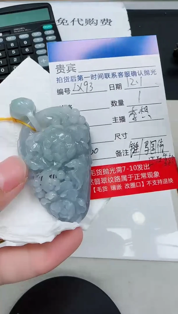 未镶嵌定制翡翠LX93翡翠吊坠赠珠链-多样性发其一