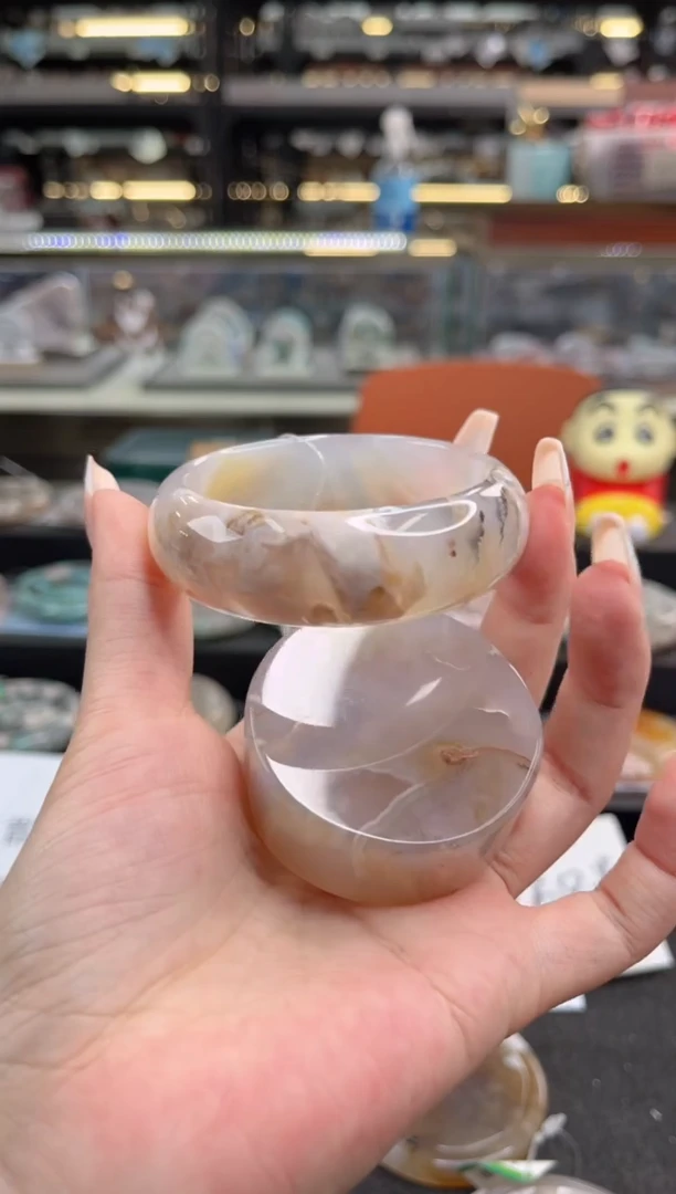 石英质玉手镯未镶嵌53圈口（赠品镯心）1154015