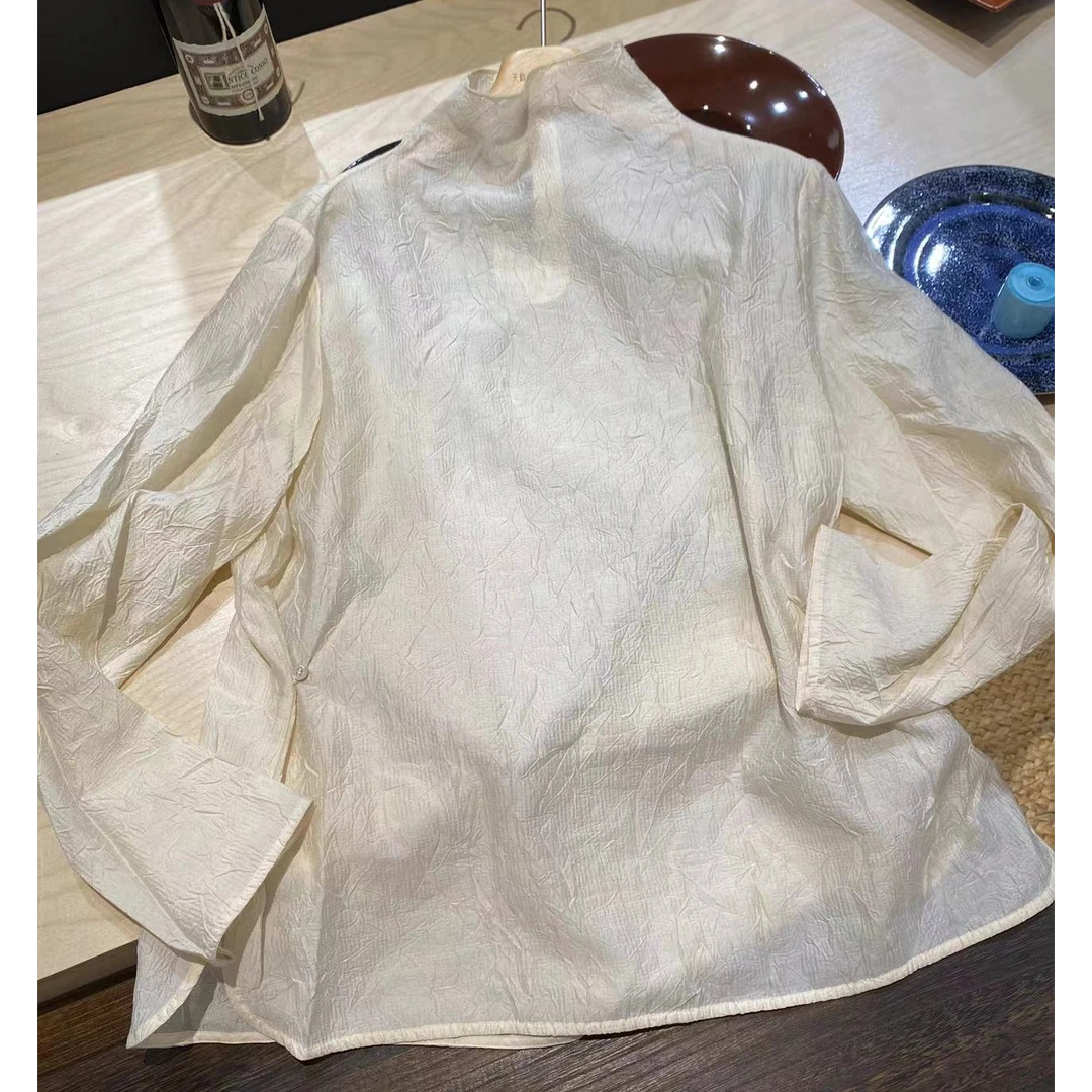 【no退no换 谨慎下单】长袖套头立领衬衫 W1356