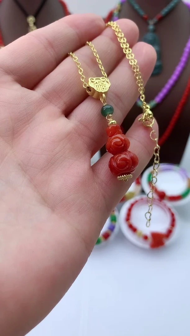 【闪购商品】翡翠颈饰14K金镶嵌D294吊坠