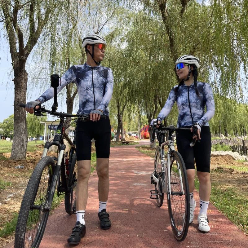 CSFD  女士夏季骑行上衣透气速干弹力骑行服速干骑行服夏季