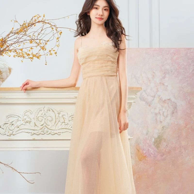 【设计师品牌】YINGCHOI亮片绿色蕾丝连衣裙YCMSD32667Y