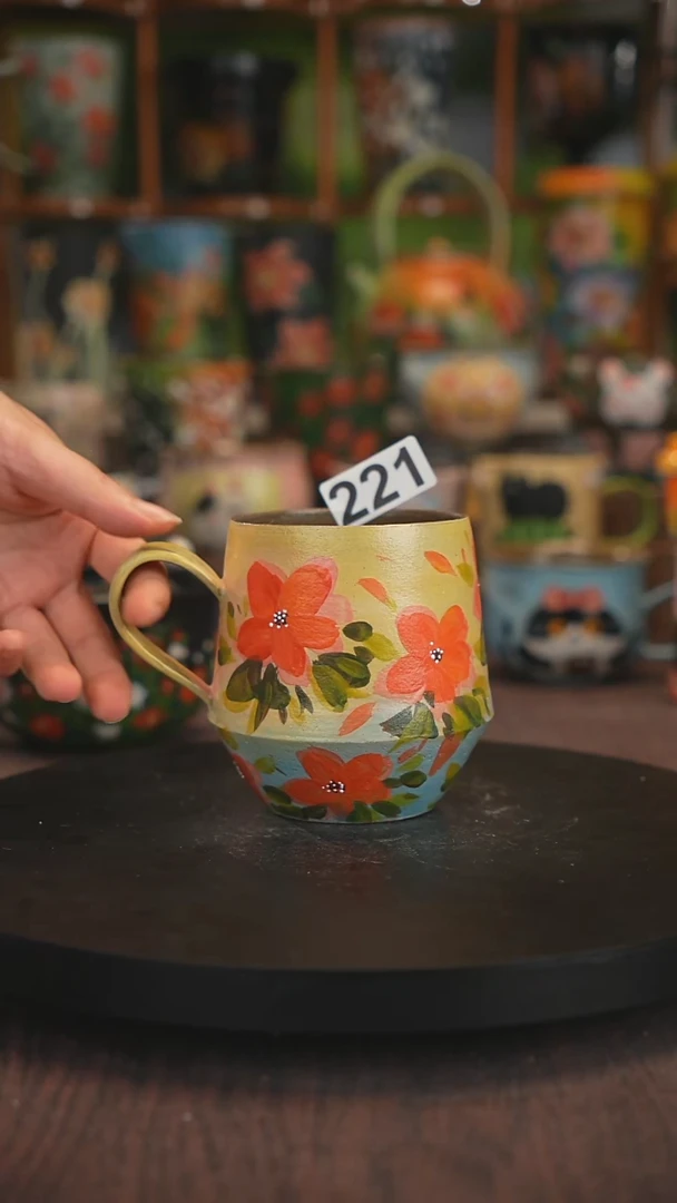 紫砂油画手绘釉下彩221