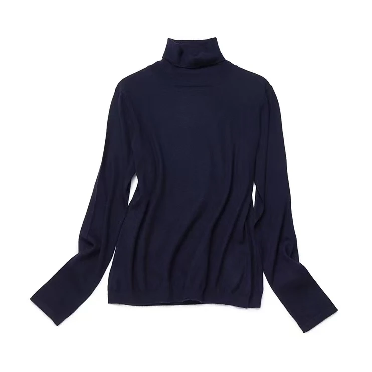 简约高领精纺羊绒打底衫 百搭