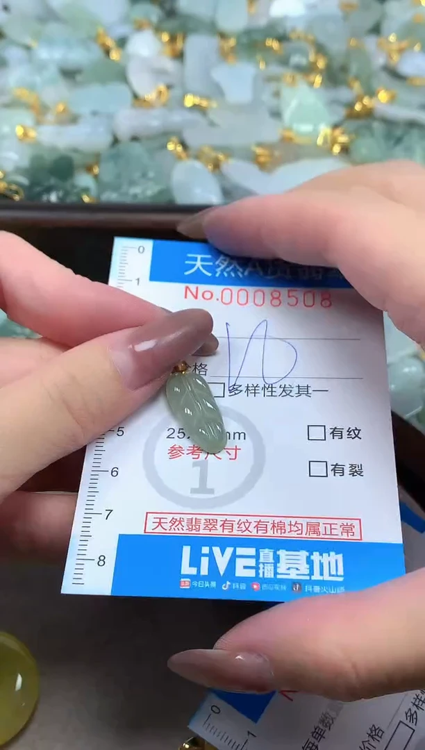 颈饰未镶嵌翡翠净货挂件-8508