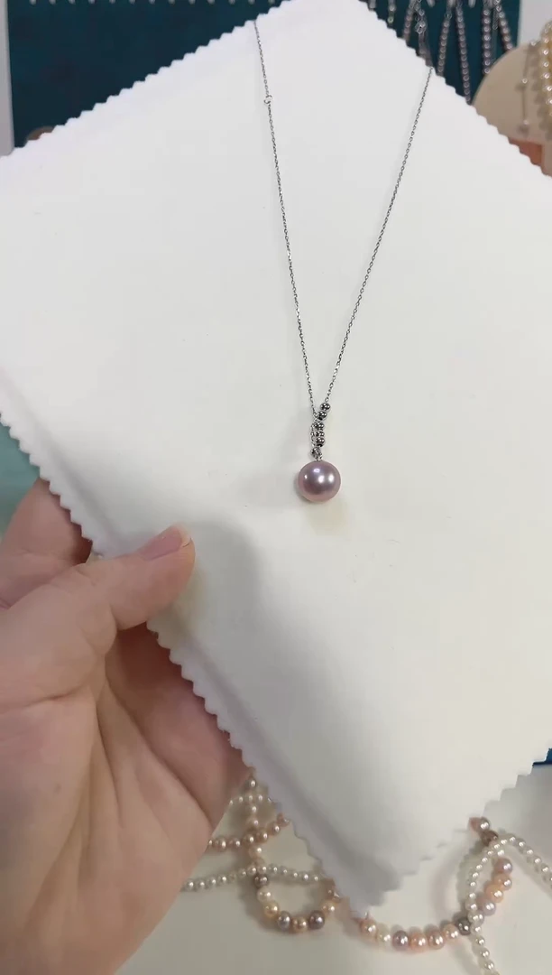 吊坠(赠链)银S925镶嵌淡水珍珠吊坠