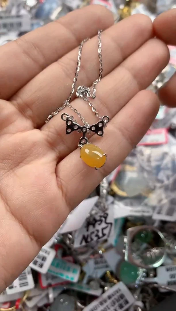 银S925镶嵌戒指翡翠999---1