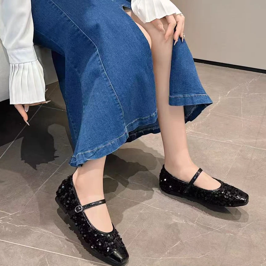 696-1亮片潮流爆款一脚蹬单鞋