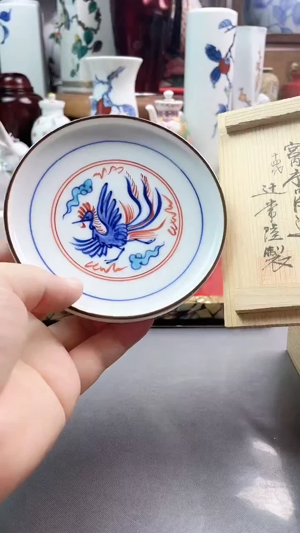 瓷片时常陆手绘盘