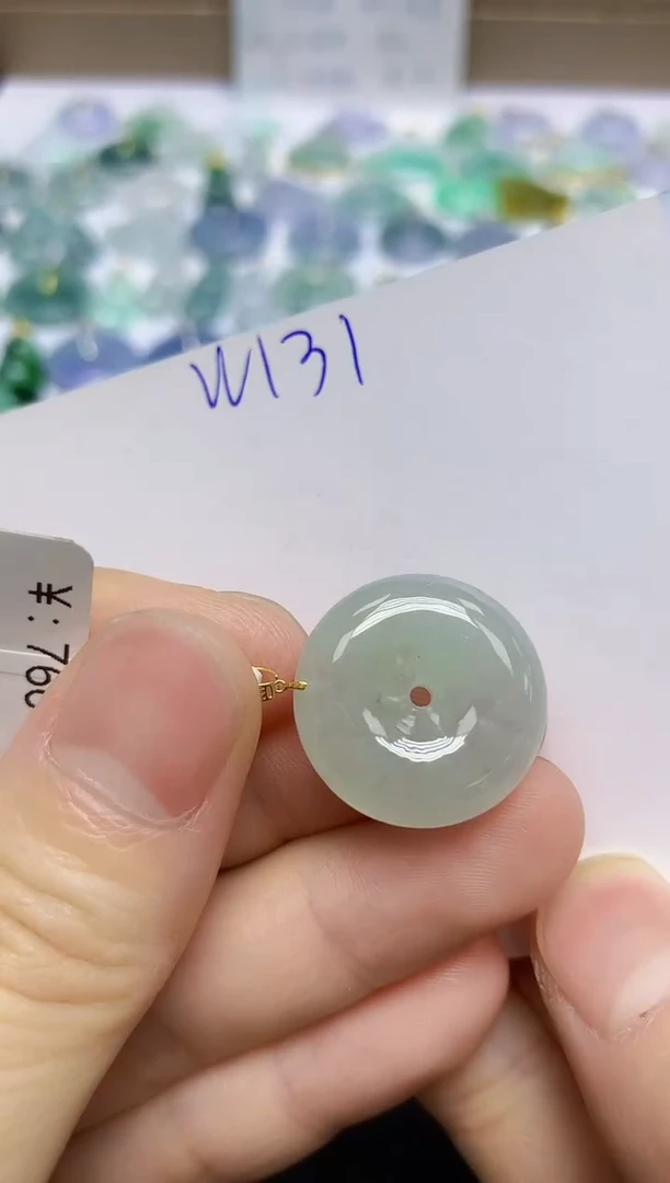 颈饰未镶嵌翡翠天然缅甸翡翠A货翡翠百元以上9元证书费自理