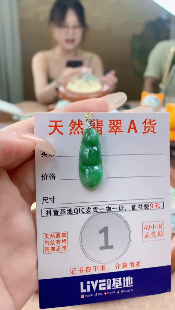 翡翠未镶嵌颈饰天然A货翡翠挂件