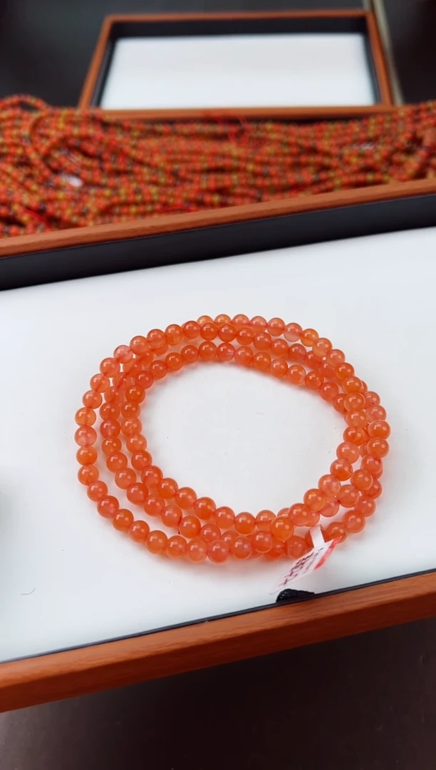 【闪购商品】南红玛瑙长串未镶嵌保山河湾冰红长串 卡6+