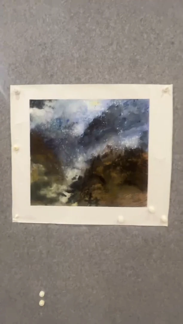 国画马驰-3.5平尺-国画作品